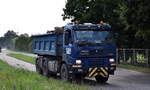 Ein TERBERG FM1350 Baukipper der polnischen Fa. JPM transport am 13.08.25 Höhe Bahnhof Kostrzyn nad Odrą.