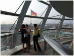 In der Glaskuppel des deutschen Bundestages in Berlin. (07/2005)