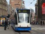 Linie 1 der GVB Straenbahn in Amsterdam. Aufgenommen am 18.02.2009