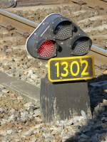 Zwergsignal mit LED Leucht. Auch bei viel Sonne gut sichtbar. Utrecht CS 11-02-2007.
