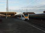 ET 5.01 der eurobahn als RB 50 nach Dortmund Hbf bei der Ausfahrt aus Mnster (Westf.) Hbf. 14.12.2008