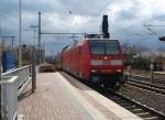 146 026 als RE 1 Aachen Hbf - Hamm (Westf.) bei der Einfahrt in Dren. 12.04.2008

