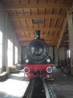 38 1301 der  GEG  im Lokschuppen des Eisenbahnmuseums Ampflwang.