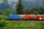 Die 1116 250-0, Feuerwehr, aufgenommen am 16.06.09, in der Nhe von Kramsach (sterreich).