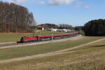 1116 250 aus Salzburg kommend am 24. Februar 2025 bei Axdorf im Chiemgau.