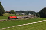 1116 0922 mit Schiebewandwagen aus Salzburg kommend am 12. August 2025 bei Axdorf im Chiemgau.