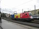 1116 056-1 EM-Lok  Rumnien  am 23. August 2008 im Bahnhof von
Salzburg. Die Lok befand sich auf dem Weg nach Wrgl zum Bahnfest
 150 Jahre Eisenbahn in Tirol 