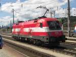 1116 005-8 am 24. August anllich des Bahnfestes  150 Jahre
Eisenbahn in Tirol  im Bahnhof von Wrgl/Tirol.