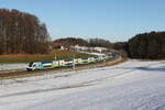 4010 032 aus Wien kommend am 19. Januar 2026 bei Axdorf im Chiemgau.