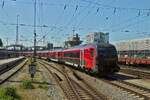 Steuerwagen 809 1907 voraus, wir der Railjet in den Hbf. Mnchen geschoben. 10.05.2025