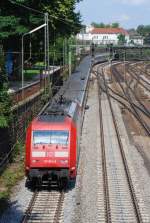101 014 mit EC 7 am 16.08.2008 in Offenburg.