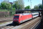 101 087 mit EC 6 am 08.05.2008 in Offenburg.