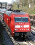 101 105 mit EC 101 am 17.04.2008 in Offenburg.