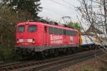 110 169 fuhr am 19.4.09 mehrere Messfahrten zwischen Freiburg Gbf und Mllheim. Im Laufe des Tages war sie immer frher dran, als es der Plan sagte und somit konnte ich nur einen Notschuss von ihr in Leutersberg machen. (ST 94133, Bild von Radweg gemacht.)