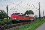 115 336 und 115 509 am 26.07.2008 in Niederschopfheim.