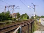 Ausfahrt richtung Breslau im Bahnhof Opole im Sommer 2006.