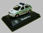 Skoda Fabia I Policie Tschechische Polizei. Mastab 1:72 Hersteller Abrex aus Tschechien. Weitere Bilder auf http://www.skoda-modelle.de 
