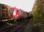 Die OHE 270082 bentigt am 28.10.09 wegen eines Schadens die Hilfe der LTH 330091.
