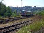 Am 05.08.09 ist der RE 17 bereits auf neuen Gleisen auf dem Weg Richtung Warburg.