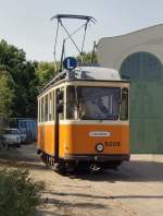 Fahrschul-Tw 5005 am Depot in Schkeuditz, 19.9.2009