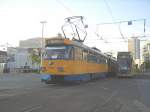TATRA-Zug und Niederflurbahn in Leipzig, 2005