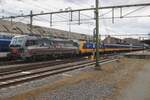Ein Quasi-Witz der SBCI 193 542 am 17 Mrz in Roosendaal. Nach der Versuch, mit 193 542 ein liegengebliebener Intercity zwischen Essen (B) und Roosendaal ins Bahnhof Roosendaal zu schleppen fehlschlug, wurde der Zug (193 542 abgebgelt+186 004 abgeb ...