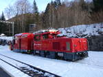 (269'954) - ZB-Rangierlokomotive - Nr. 104'003-9 - am 17. Dezember 2024 auf dem Brnigpass