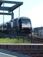 Siemens ER 20-014 oder 223 014-3 bei der berquerung der Hubbrcke in Husum. 2009