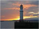 Sonnenuntergangsstimmung am Leuchtturm von Newhaven/Edinburgh. (03.08.2008)