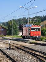 Die zum Fotografieren nicht so geschickt stehende MOB HGem 2/2 2501 in Blonay.
14. August 2025