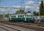 150 Jahre Emmentalbahn.

Der Wellensittich Be 4/4 761 auf dem Weg zum nahegelegenen Depot Oberdorf. Burgdorf, Mai 2025.