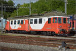 ABDe 4/4 6 der Martingy-Osires mit Motiven vom Groen St. Bernhardpass, heute bei der DSF. Koblenz, Mai 2025.
