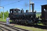 150 Jahre Emmentalbahn. 

Die heute älteste Dampflok der Emmentalbahn, Ed 3/3 3 'Langnau'. Konolfingen, Mai 2025.
