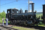 150 Jahre Emmentalbahn. 

Die heute älteste Dampflok der Emmentalbahn, Ed 3/3 3 'Langnau'. Konolfingen, Mai 2025.