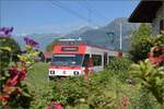 GTW Be 125 013 auf der letzten Etappe in Meiringen. August 2025.