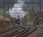 TKp 16 'Śląsk' auf dem Weg nach St-Sulpice. Travers, Oktober 2025.