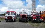 (279'731) - Dysli, Bern - BE 3326 U - Saurer + Nr. 1/BE 3310 U - Berna + Nr. 2/BE 43'599 - Saurer am 30. August 2025 in Oberkirch, CAMPUS Sursee