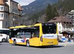 (273'275) - GrindelwaldBus, Grindelwald - Nr. 203/BE 905'203 - Mercedes am 28. Mrz 2025 beim Bahnhof Grindelwald