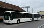 (282'033) - Intertours, Domdidier - Nr. 666/FR 300'666 - Mercedes (ex STI Thun Nr. 136) am 1. November 2025 beim Bahnhof Ins