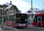 (283'721) - PostAuto Bern - BE 489'253/PID 12'334 - MAN (ex BE 535'079; ex Dr. Richard, A.Wien Nr. 1420) am 6. Januar 2026 beim Bahnhof Worb Dorf