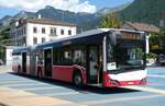 (278'550) - Intertours, Domdidier - Nr. 705/FR 300'705 - Solaris (ex PostBus/A BD 15'717) am 5. August 2025 beim Bahnhof Aigle