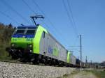 Re 485 Doppelpack mit GZ bei Roggwil-Wynau am 26.04.2008