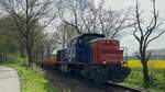 Am 843 092-8 von SBB Cargo mit einen Schotterzug auf dem Weg von Glinde -> HH-Tiefstack. 12.April 2024