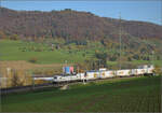 Sonnentag in Frick.

Rem 476 455 der Railcare mit dem kurzen Coop-Zug auf dem Weg nach Pratteln. Frick, November 2024.