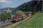 Die SBB Re 4/4 II 11250 (420 250-0) ist kurz vor Villeneuve mit einem Güterzug auf dem Weg in Richtung St-Maurice. 

30. Juli 2025