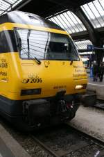 Werbelokomotive RE460006-0 HB Zrich im Design 100 Jahre Postauto.