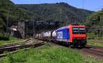 SBB Cargo 482 004-9 REV/Alstom Fw510/03.08.23 mit KLV/Tanktainer Zug. Bingen 09.08.2025 