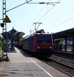 SBB 482 000-7 mit Kesselzug gen Koblenz Durchfahrt Boppard Hbf. 10.08.2025