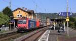 SBB Cargo 482 010-6, R1/Be/25.09.23 mit  Bertschi  Zug gen Bingen. Oberwesel 13.08.2025