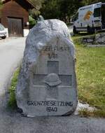(267'773) - Gedenkstein fr die Grenzbesetzung 1940 am 6. Oktober 2024 in Binn